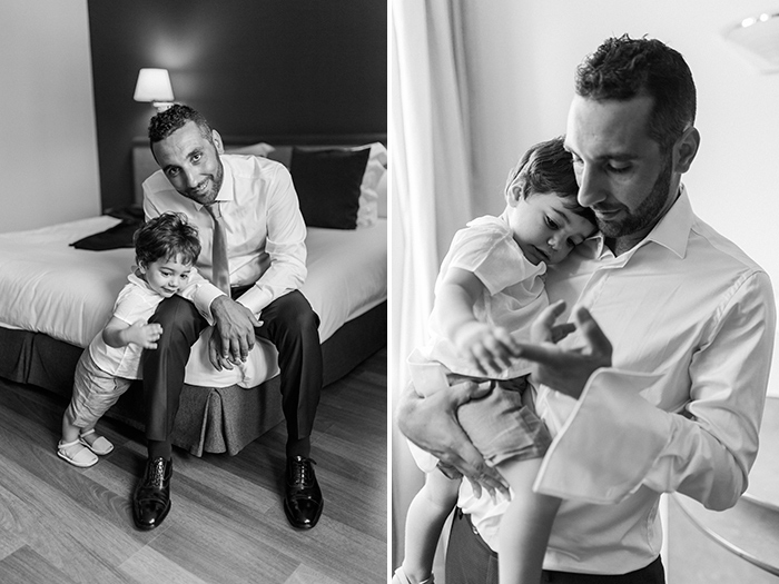 Groom and his little son |Wedding at Torre Sever | Destination Wedding Photographer Barcelona