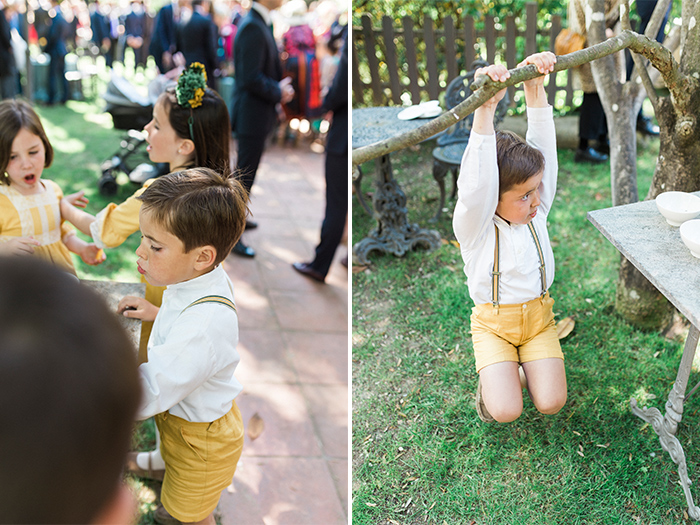 Naughty kids at the reception |Wedding at Mas Vidrier | Destination Wedding Photographer Barcelona