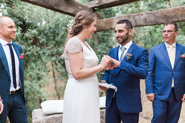 Ring exchange | Wedding at Torre Sever | Destination Wedding Photographer Barcelona