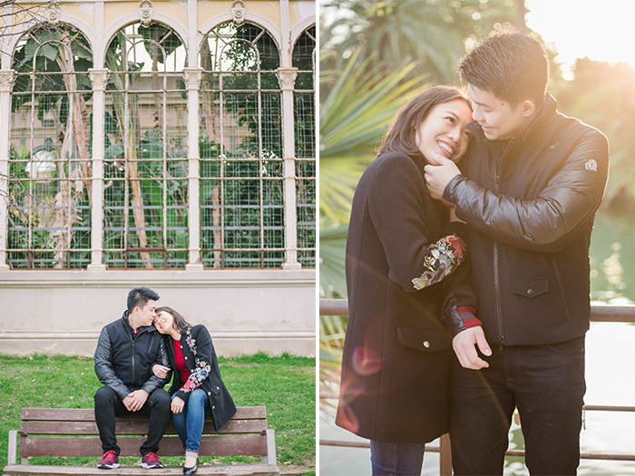 Beautiful couple at Ciutadella Park | Barcelona Engagement Photography | Wedding Photographer Barcelona | Top 5 places for engagement in Barcelona