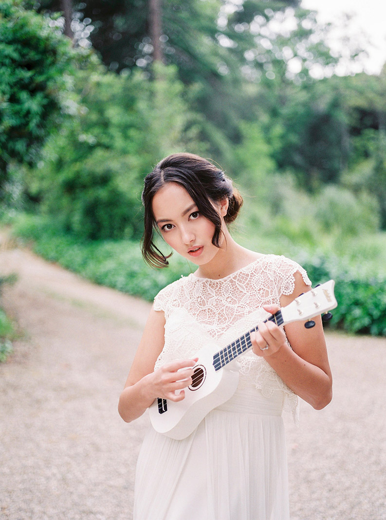 asian bride portrait wearing j.m. peiro wedding gown | destination wedding photographer | film wedding photographer