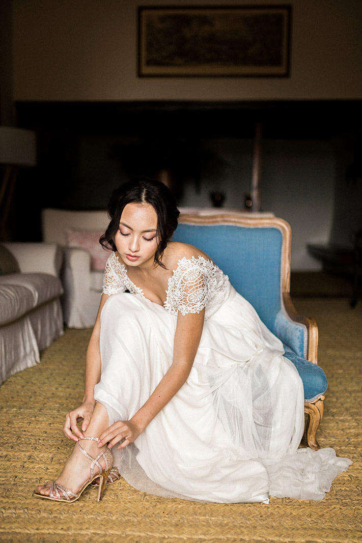 asian bride wearing jose maria peiro wedding gown | destination wedding photographer | film wedding photographer