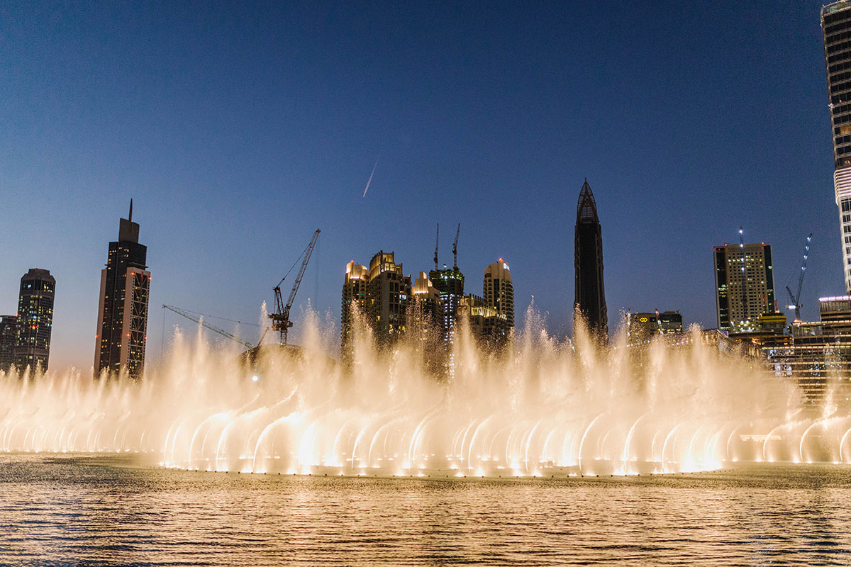 Fountains show in Dubai, Burj Khalifa