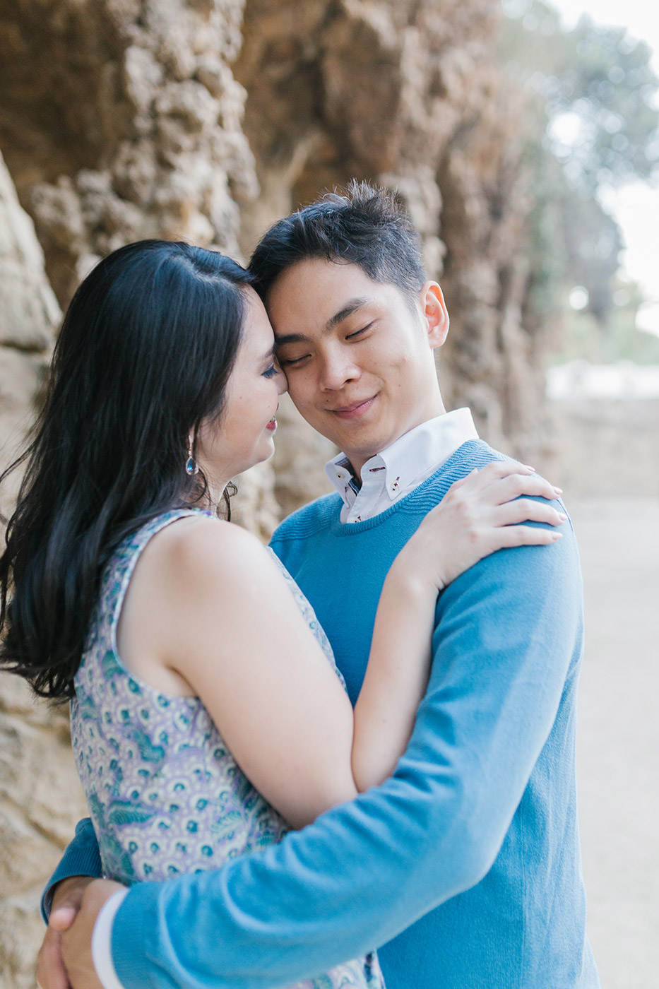 Elegant pre wedding photoshoot Barcelona |Romantic close up portrait | Fine Art Photographer | Engagement Photographer Barcelona