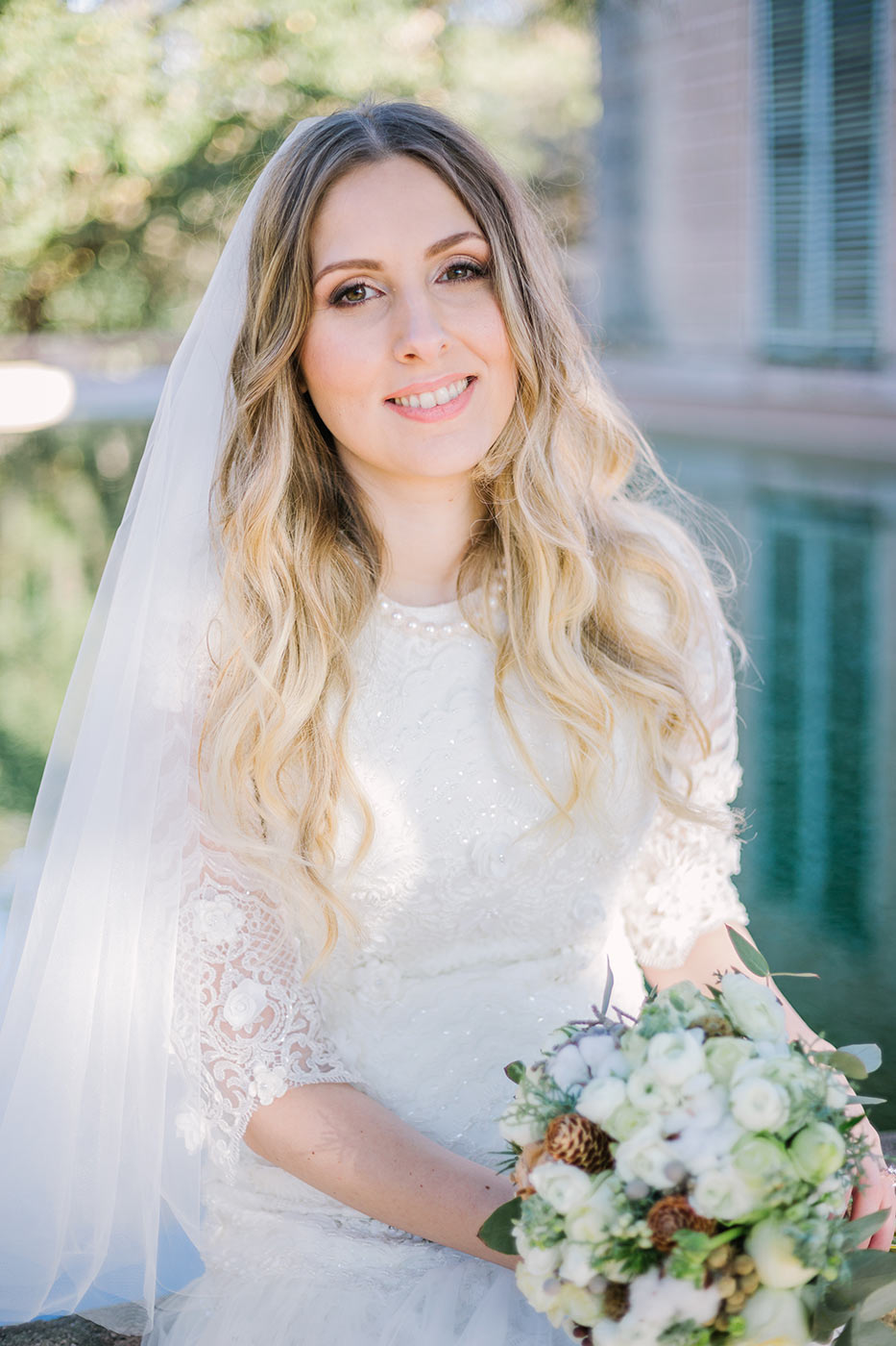 Soft bride¡s portrait | Fine Art Photographer | Lena Karelova Photography | Destination Wedding Photographer Barcelona |Film Wedding Photographer