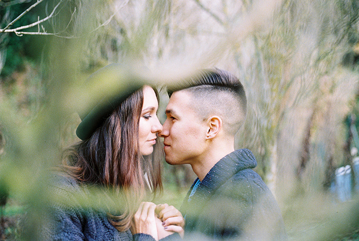 Beautiful portrait of the couple | Collserola Wedding Anniversary Photoshoot | Lena Karelova Barcelona Film Photography