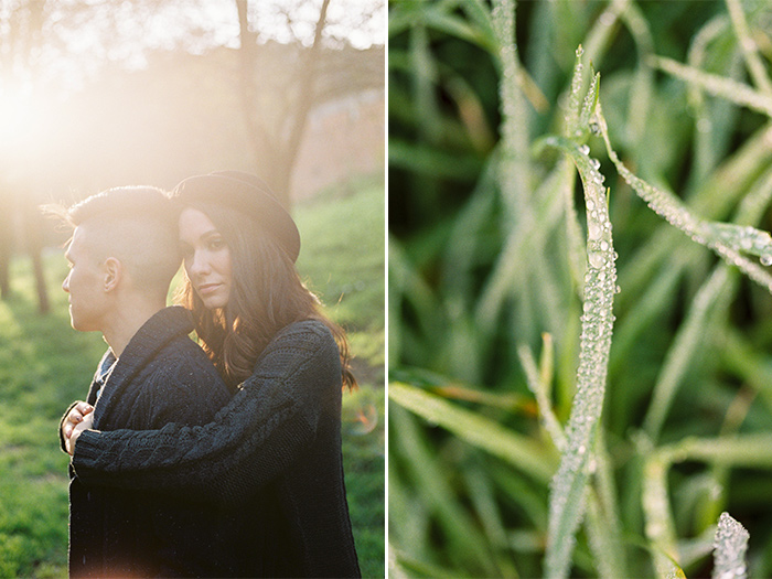 Beautiful portrait of a couple during the golden light | Collserola Wedding Anniversary Photoshoot | Lena Karelova Barcelona Film Photography