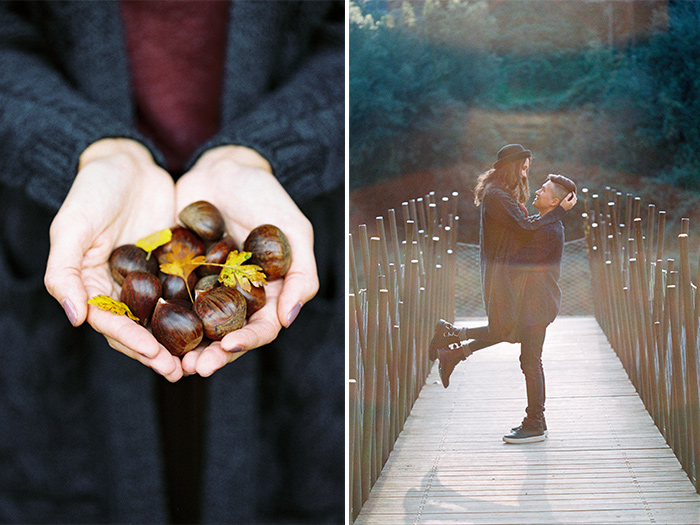 Autumn portrait photo session Barcelona | Collserola Wedding Anniversary Photoshoot | Lena Karelova Barcelona Film Photography