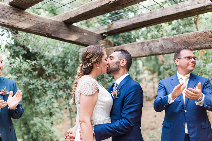 Kiss | Wedding at Torre Sever | Destination Wedding Photographer Barcelona