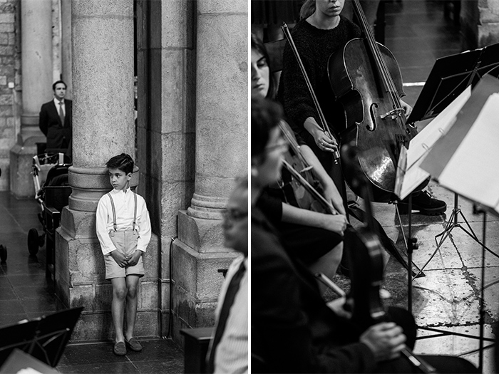 The chorus at Monastery Sant Pere de Puelles Barcelona |Wedding at Mas Vidrier | Destination Wedding Photographer Barcelona