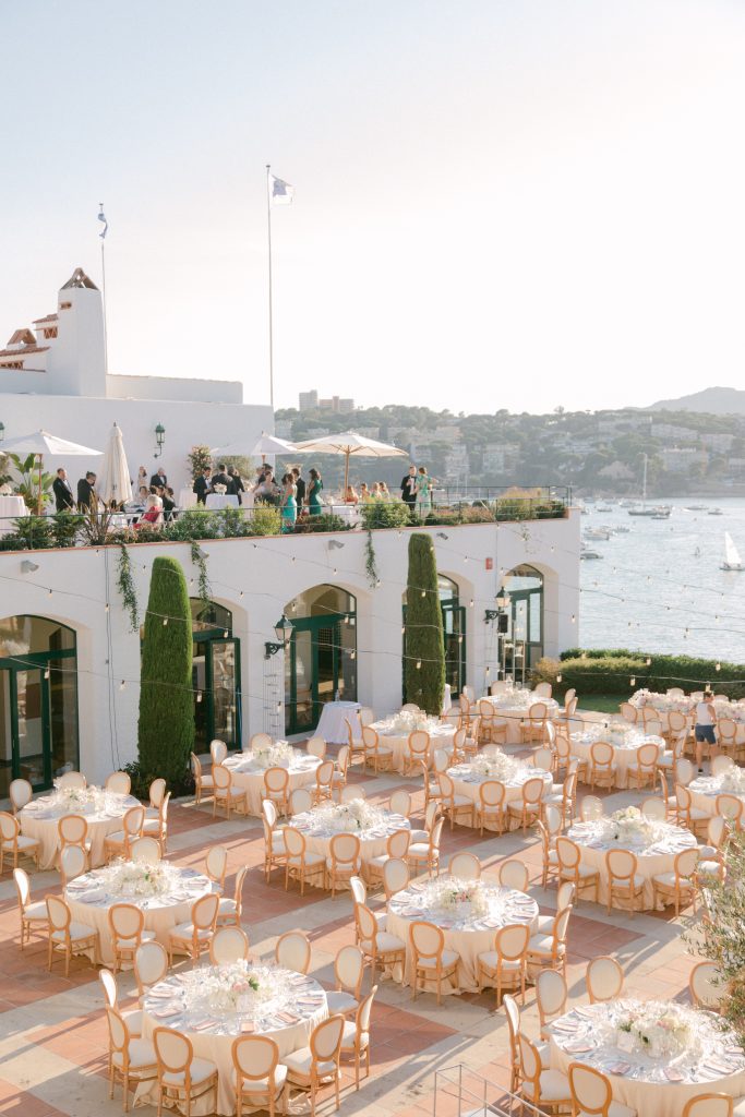 Breathtaking view at the wedding reception at La Gavina Costa Brava